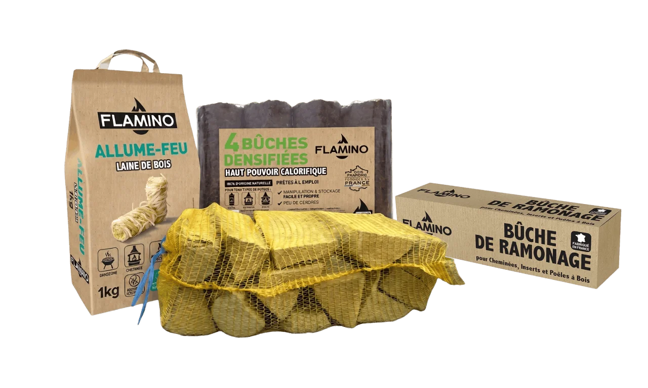 Nos produits pour le chauffage au bois flamino