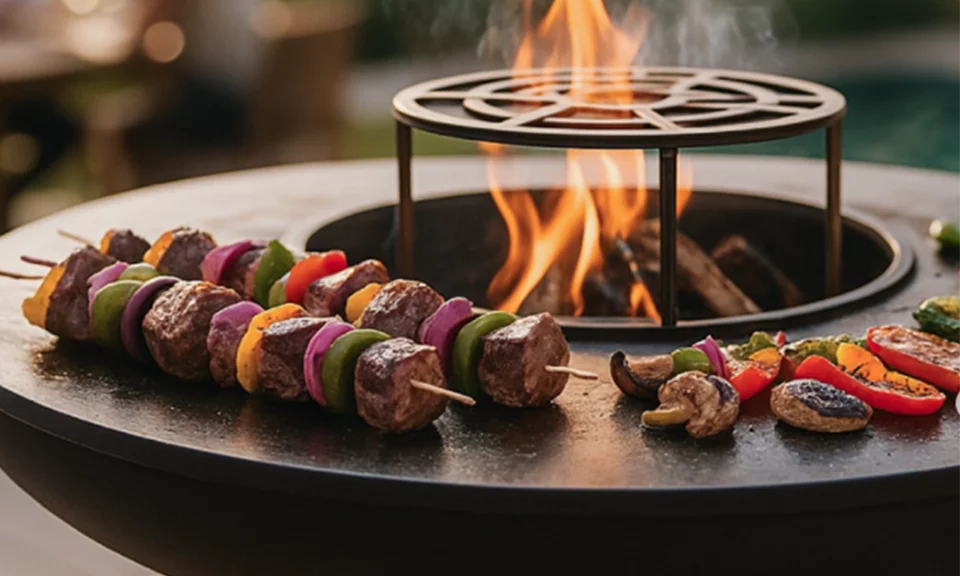 Brochettes de boeuf marinées au brasero 