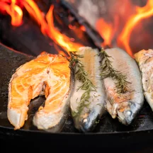 Poisson grillé au brasero 