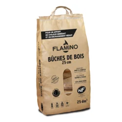Bûches de bois de chauffage 25cm