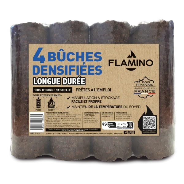 Bûches densifiées longue durée
