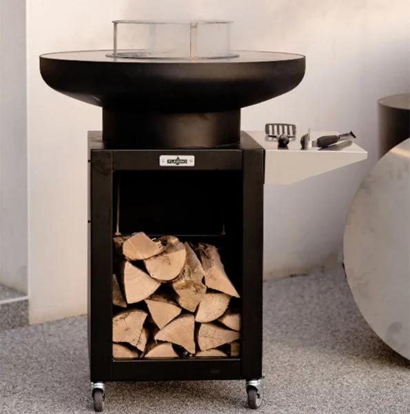 Brasero BRASIFLAM pack+ Tablette inox FLAMINO