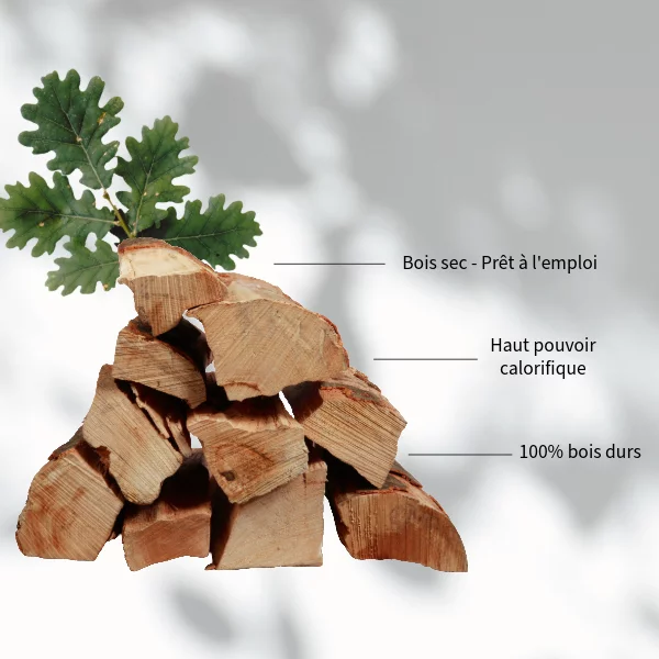 Bûches de bois de chauffage 50cm